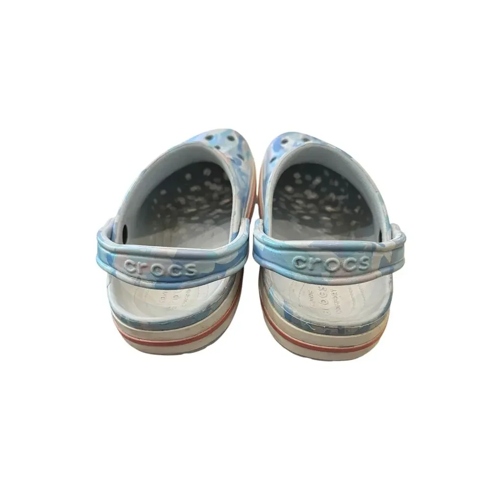 Crocs Crocband Seasonal Graphic Clogs Blue Multi W9 M7